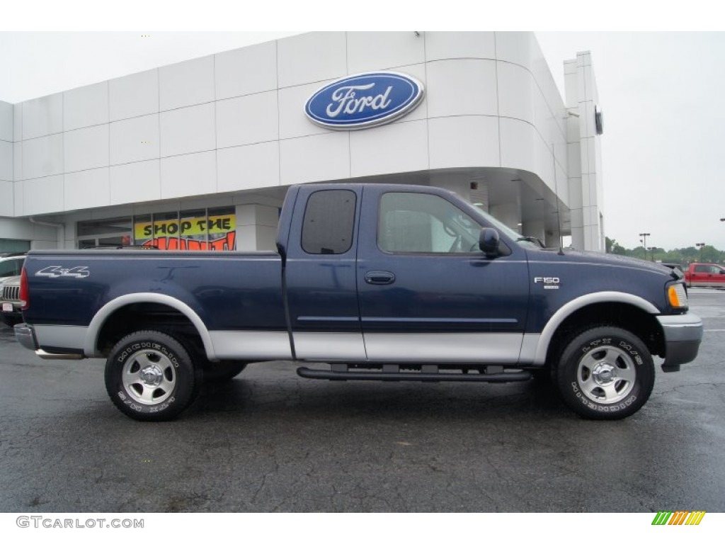 2002 F150 XLT SuperCab 4x4 - True Blue Metallic / Medium Graphite photo #1