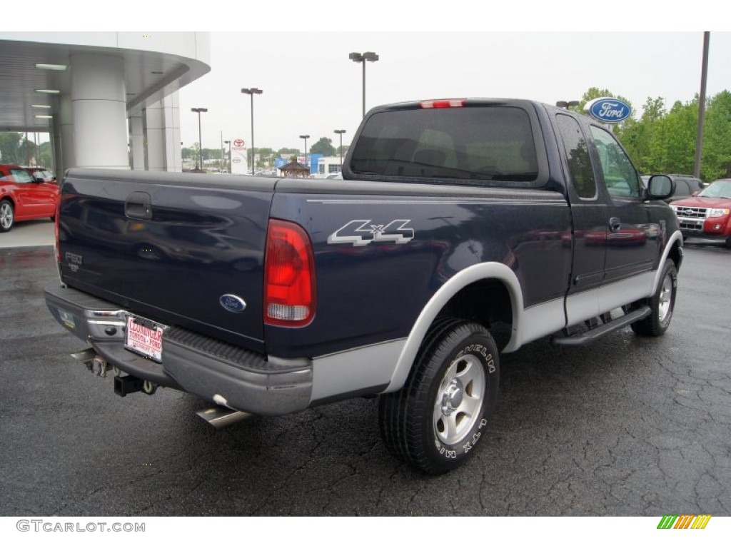 2002 F150 XLT SuperCab 4x4 - True Blue Metallic / Medium Graphite photo #3