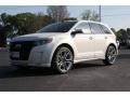 White Platinum Metallic Tri-Coat 2012 Ford Edge Sport