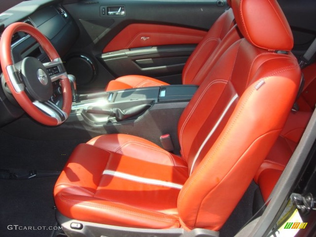 Brick Red Interior 2010 Ford Mustang GT Premium Coupe Photo #64031824