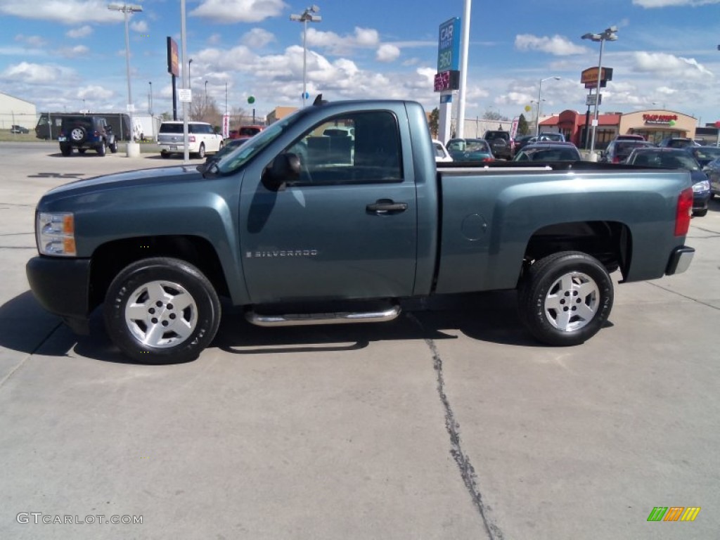 2008 Silverado 1500 Work Truck Regular Cab - Blue Granite Metallic / Dark Titanium photo #6