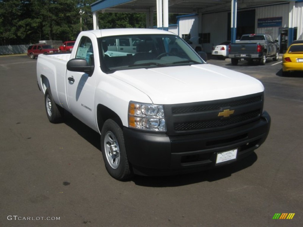 2012 Silverado 1500 Work Truck Regular Cab - Summit White / Dark Titanium photo #7