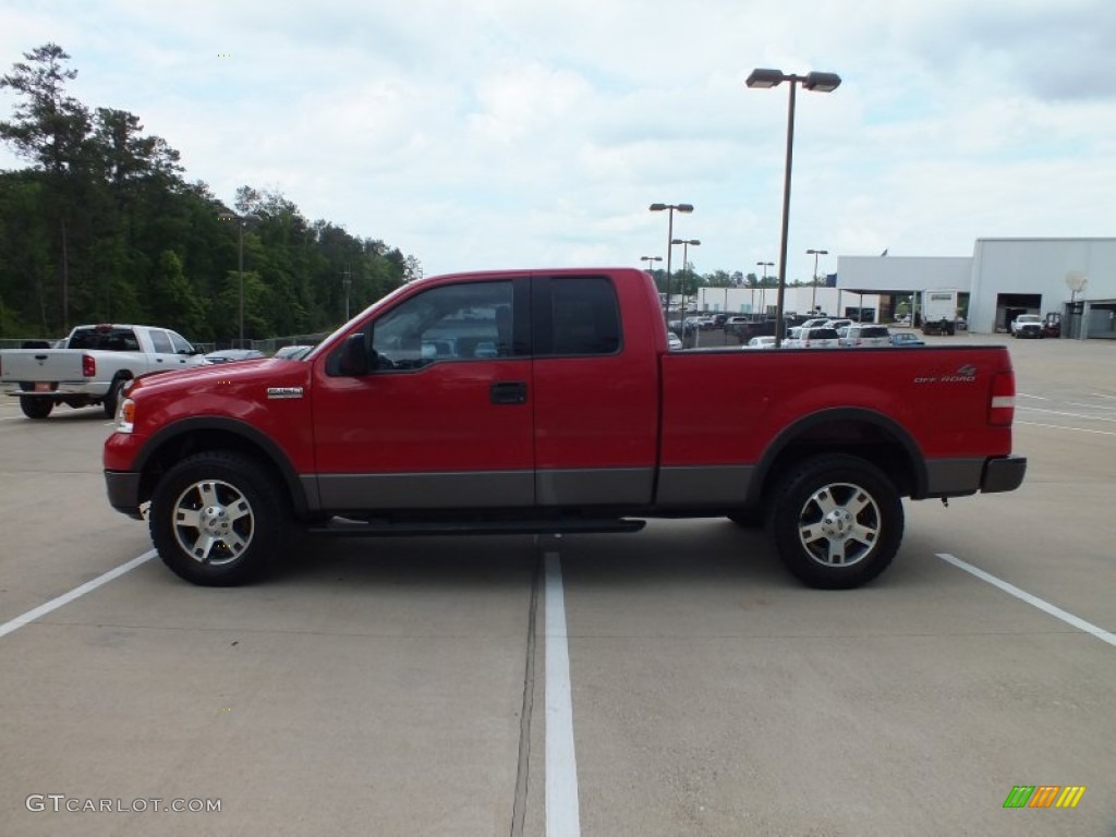 2004 F150 FX4 SuperCab 4x4 - Bright Red / Black/Medium Flint photo #9