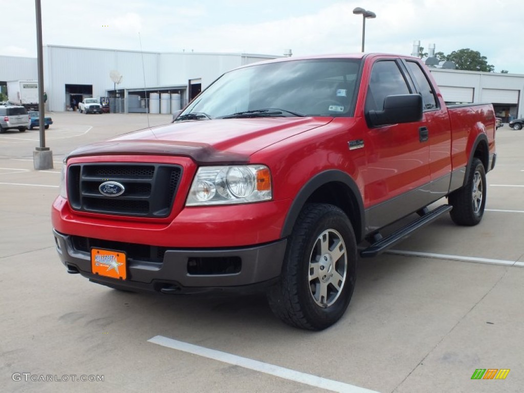 2004 F150 FX4 SuperCab 4x4 - Bright Red / Black/Medium Flint photo #10