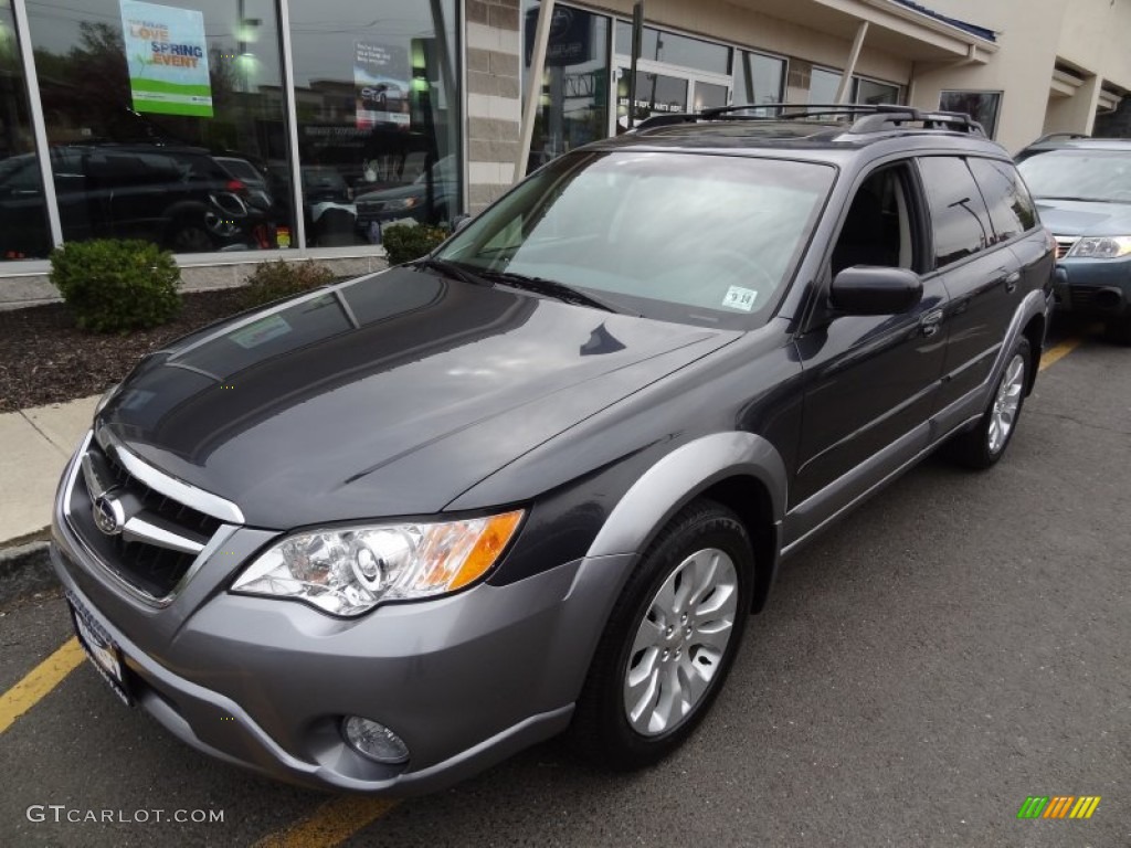 2009 Outback 2.5i Limited Wagon - Obsidian Black Pearl / Off Black photo #1