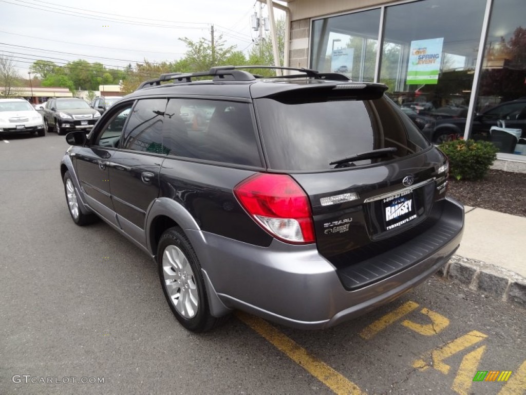 2009 Outback 2.5i Limited Wagon - Obsidian Black Pearl / Off Black photo #5