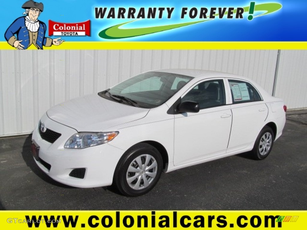 2010 Corolla  - Super White / Ash photo #1