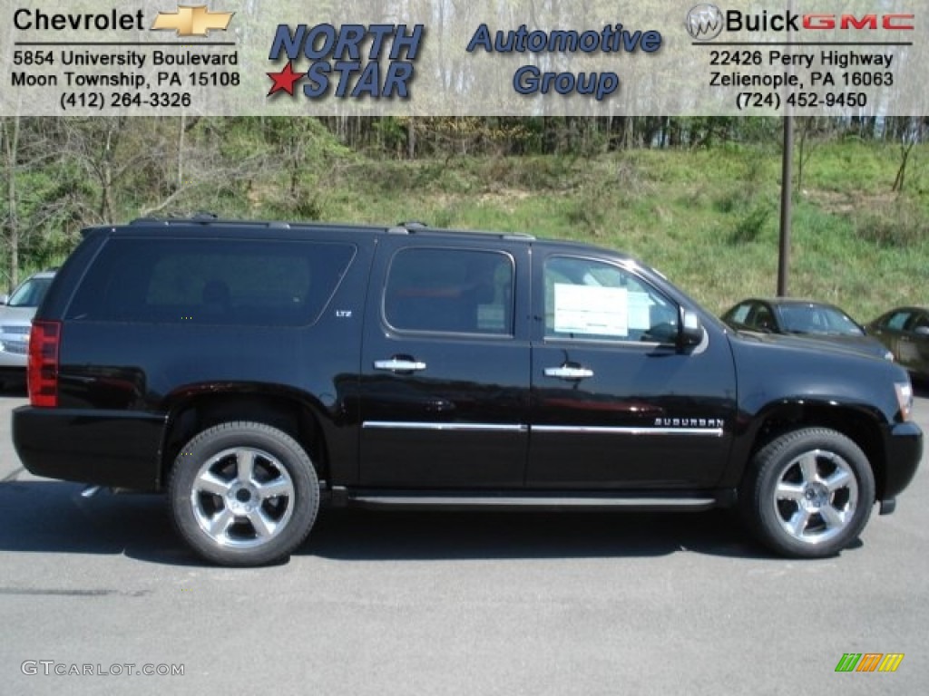 2012 Suburban LTZ 4x4 - Black / Ebony photo #1