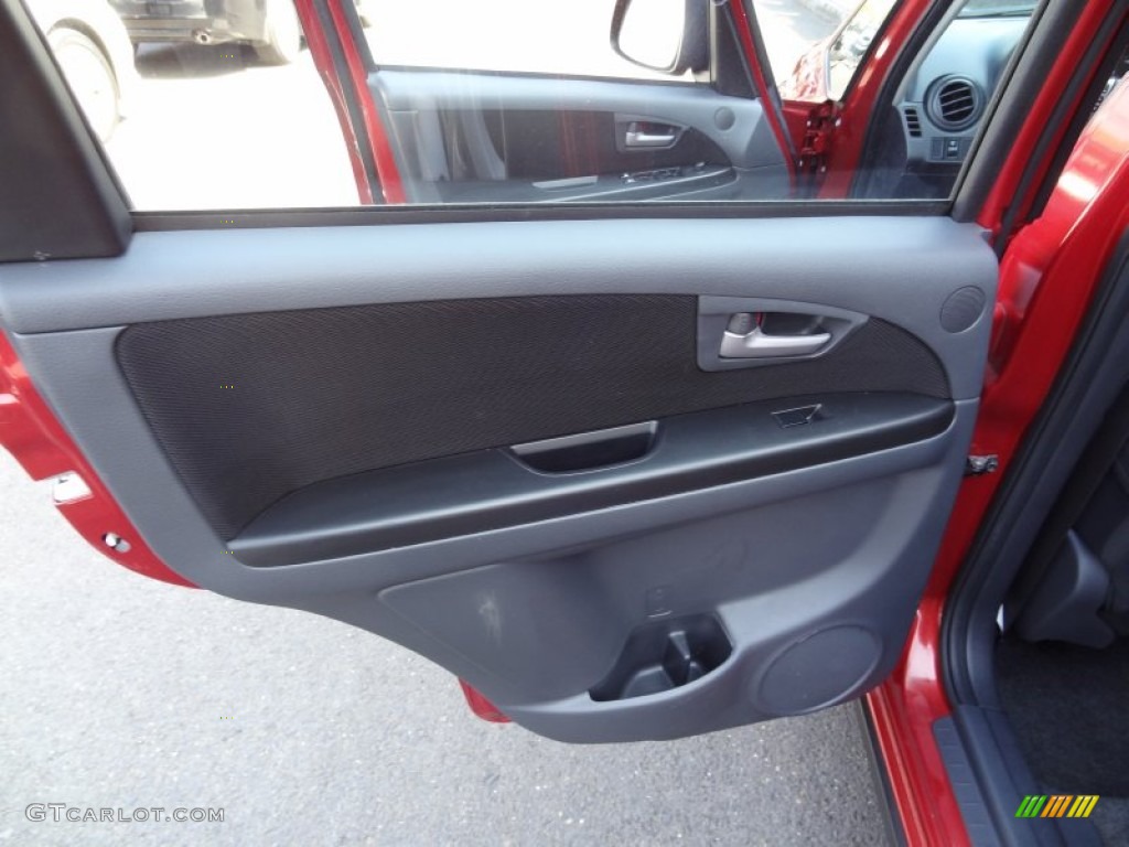 2009 SX4 Crossover Technology AWD - Cherry Red Metallic / Black photo #24