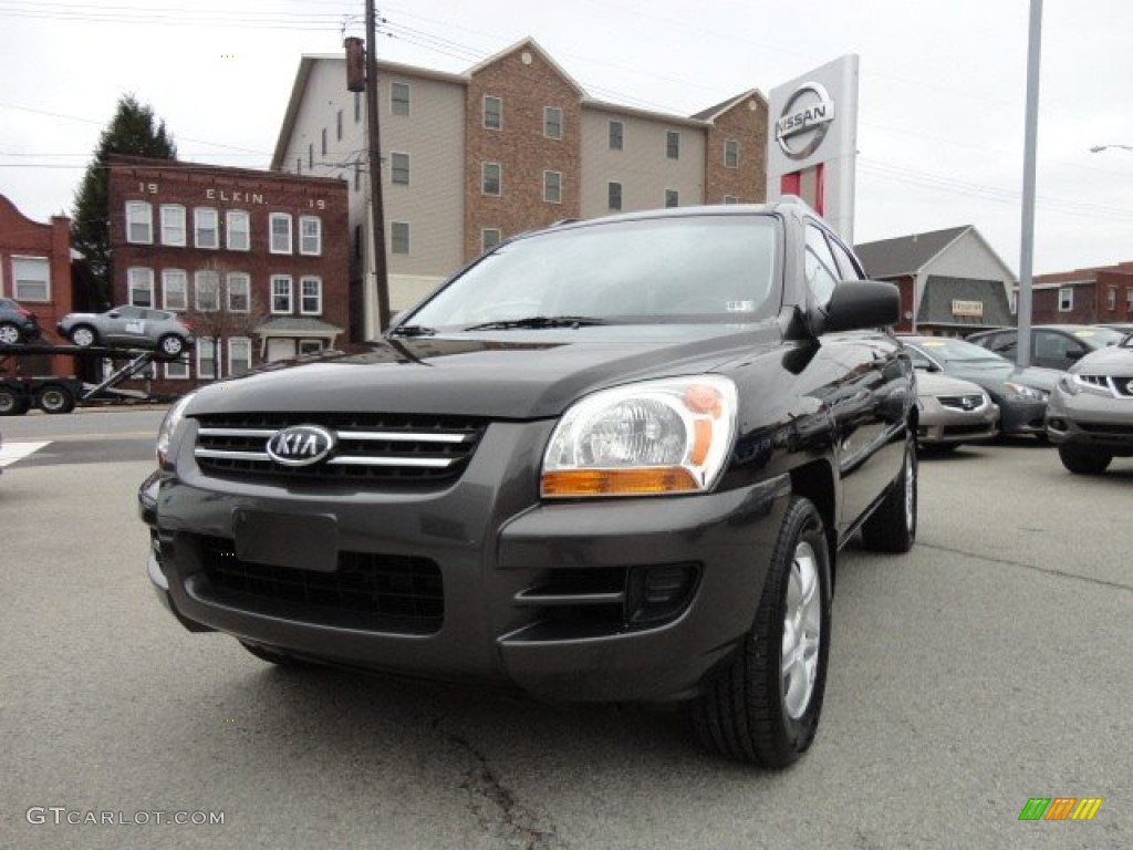 2006 Sportage LX V6 4x4 - Black Cherry / Black photo #1