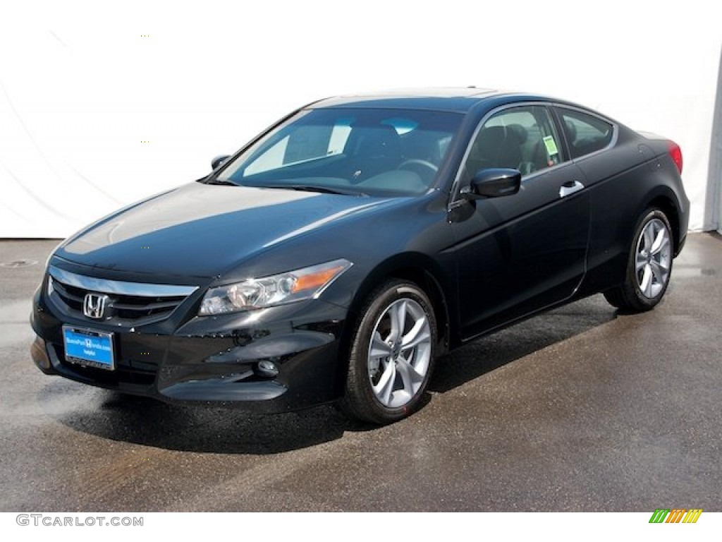 Crystal Black Pearl 2012 Honda Accord EX-L V6 Coupe Exterior Photo #64042806