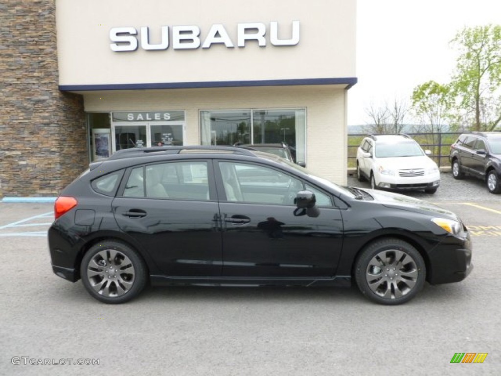 Obsidian Black Pearl 2012 Subaru Impreza 2.0i Sport Premium 5 Door Exterior Photo #64043485