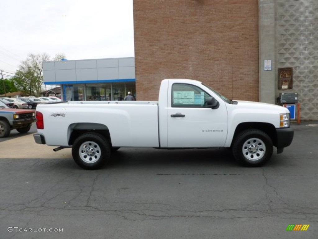 2012 Silverado 1500 Work Truck Regular Cab 4x4 - Summit White / Dark Titanium photo #8