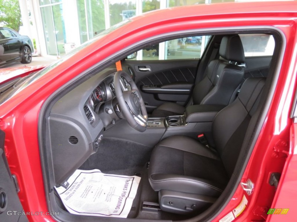 Black Interior 2012 Dodge Charger SRT8 Photo #64045426