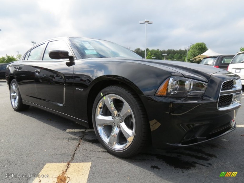 2012 Charger R/T - Pitch Black / Black photo #4