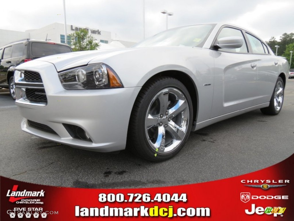2012 Charger R/T - Bright Silver Metallic / Black photo #1