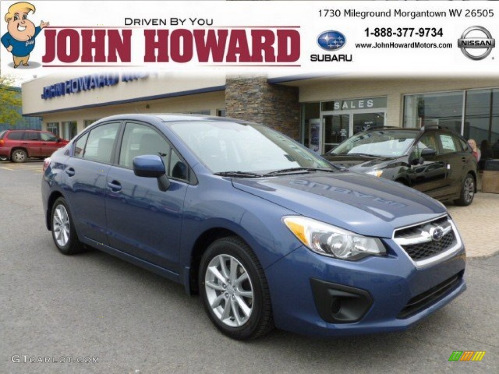 2012 Impreza 2.0i Premium 4 Door - Marine Blue Pearl / Black photo #1