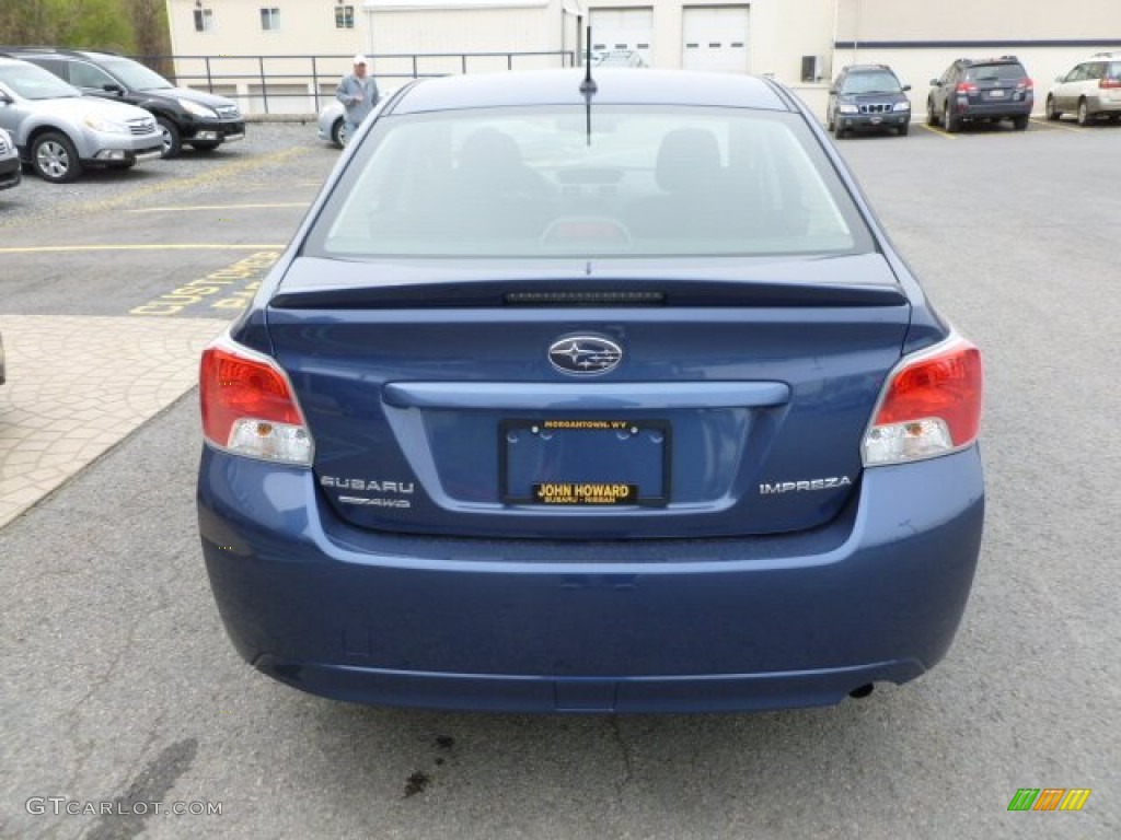 2012 Impreza 2.0i Premium 4 Door - Marine Blue Pearl / Black photo #5