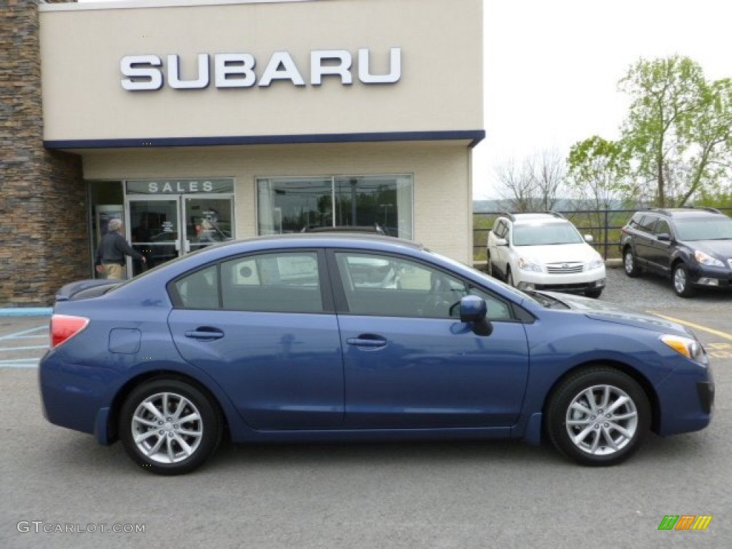 2012 Impreza 2.0i Premium 4 Door - Marine Blue Pearl / Black photo #7