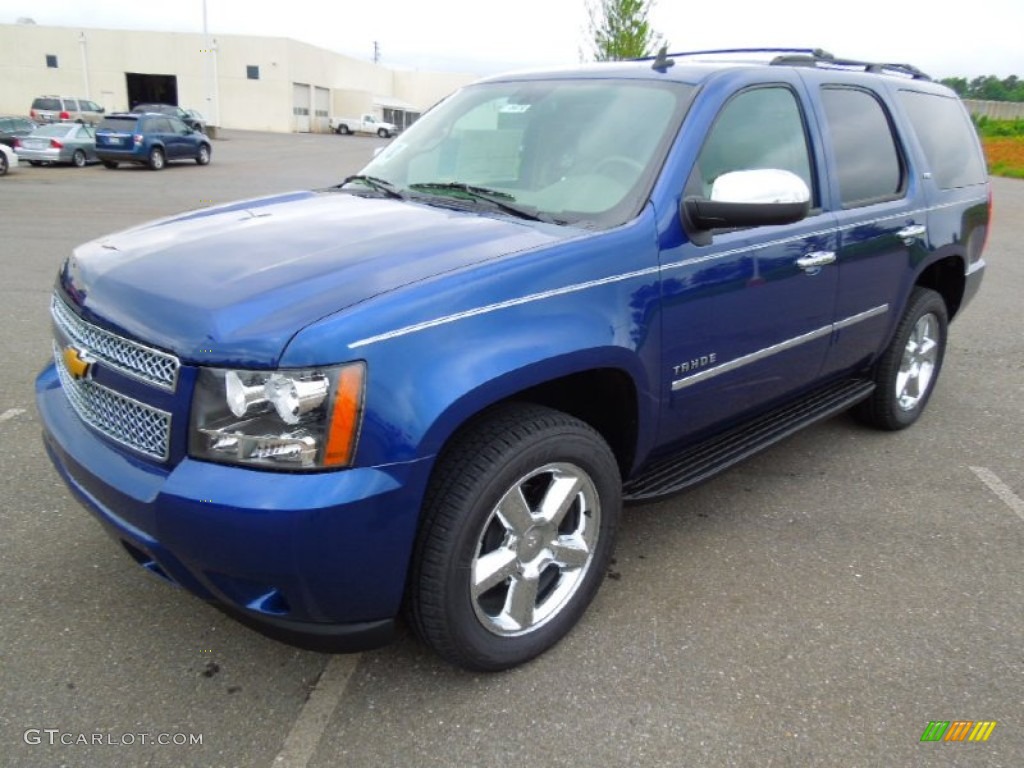 2012 Tahoe LTZ 4x4 - Blue Topaz Metallic / Light Cashmere/Dark Cashmere photo #1