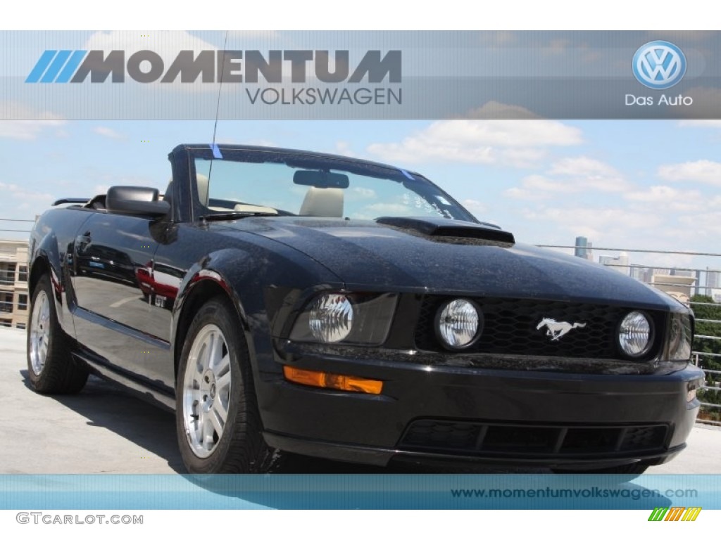2008 Mustang GT Premium Convertible - Black / Medium Parchment photo #1