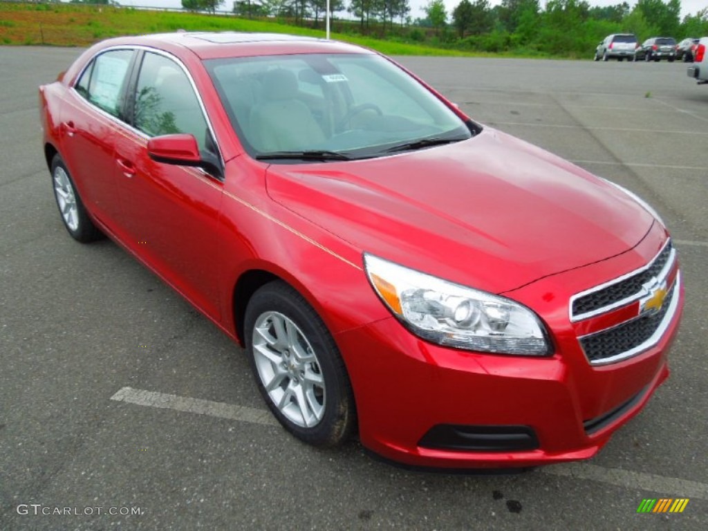 2013 Malibu ECO - Crystal Red Tintcoat / Cocoa/Light Neutral photo #6