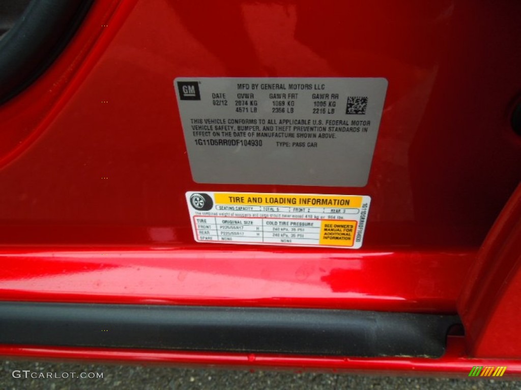 2013 Malibu ECO - Crystal Red Tintcoat / Cocoa/Light Neutral photo #7