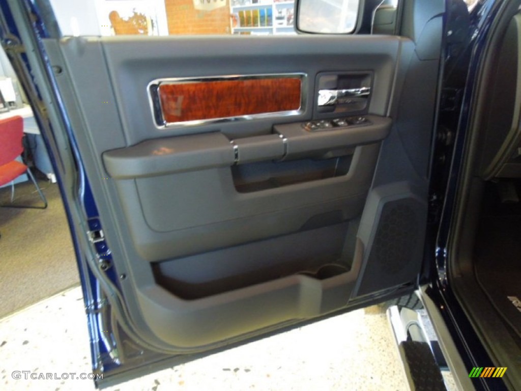 2012 Ram 1500 Laramie Crew Cab 4x4 - True Blue Pearl / Dark Slate Gray photo #5