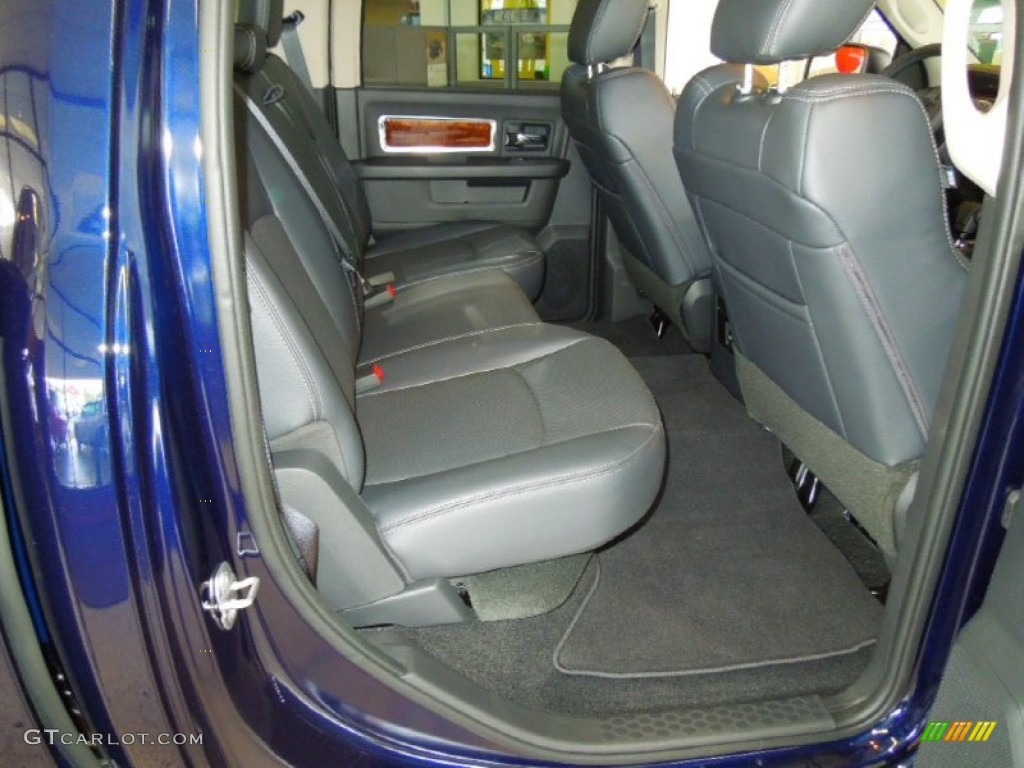 2012 Ram 1500 Laramie Crew Cab 4x4 - True Blue Pearl / Dark Slate Gray photo #15