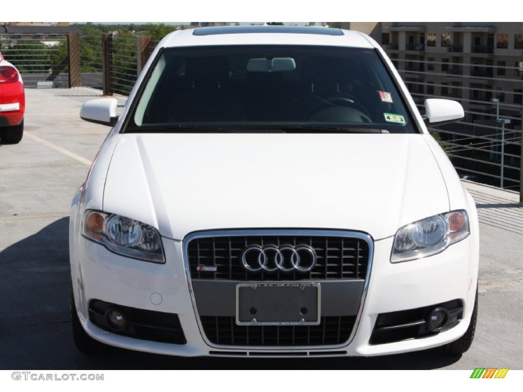 2008 A4 2.0T Sedan - Ibis White / Light Gray photo #2