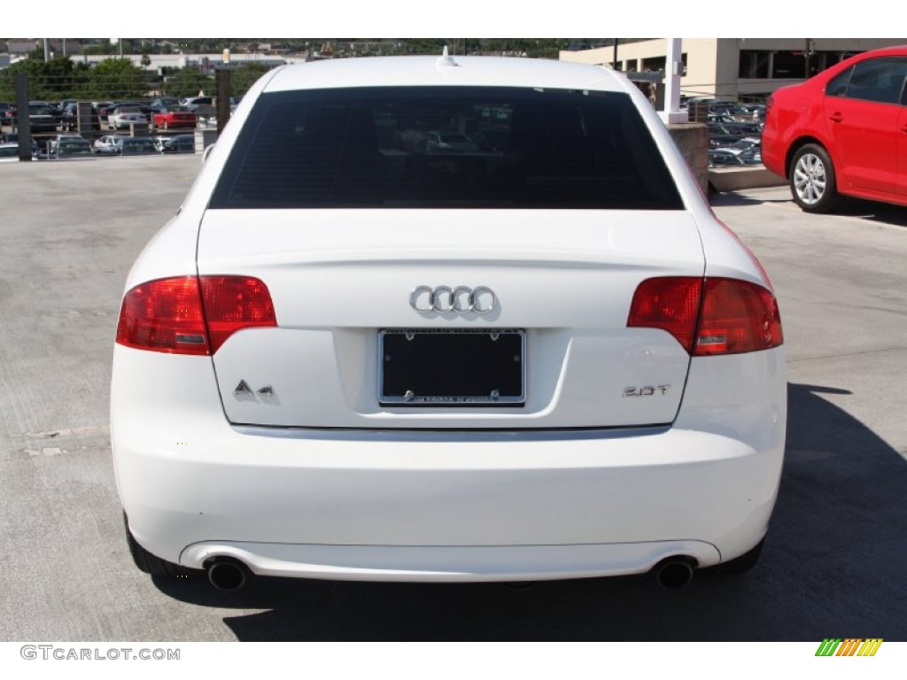 2008 A4 2.0T Sedan - Ibis White / Light Gray photo #5