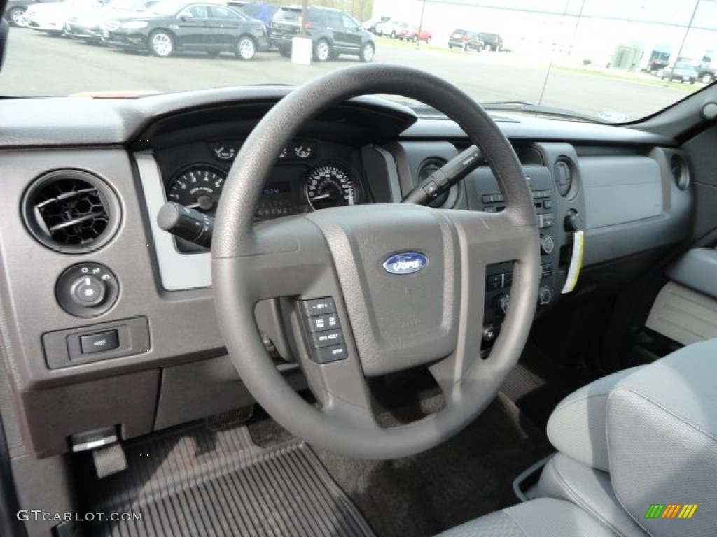 2012 Ford F150 STX Regular Cab 4x4 Steel Gray Steering Wheel Photo #64052422