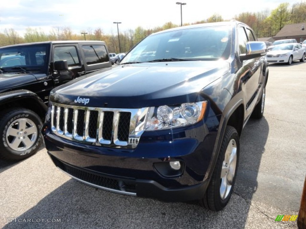 2012 Grand Cherokee Overland 4x4 - True Blue Pearl / Black photo #1