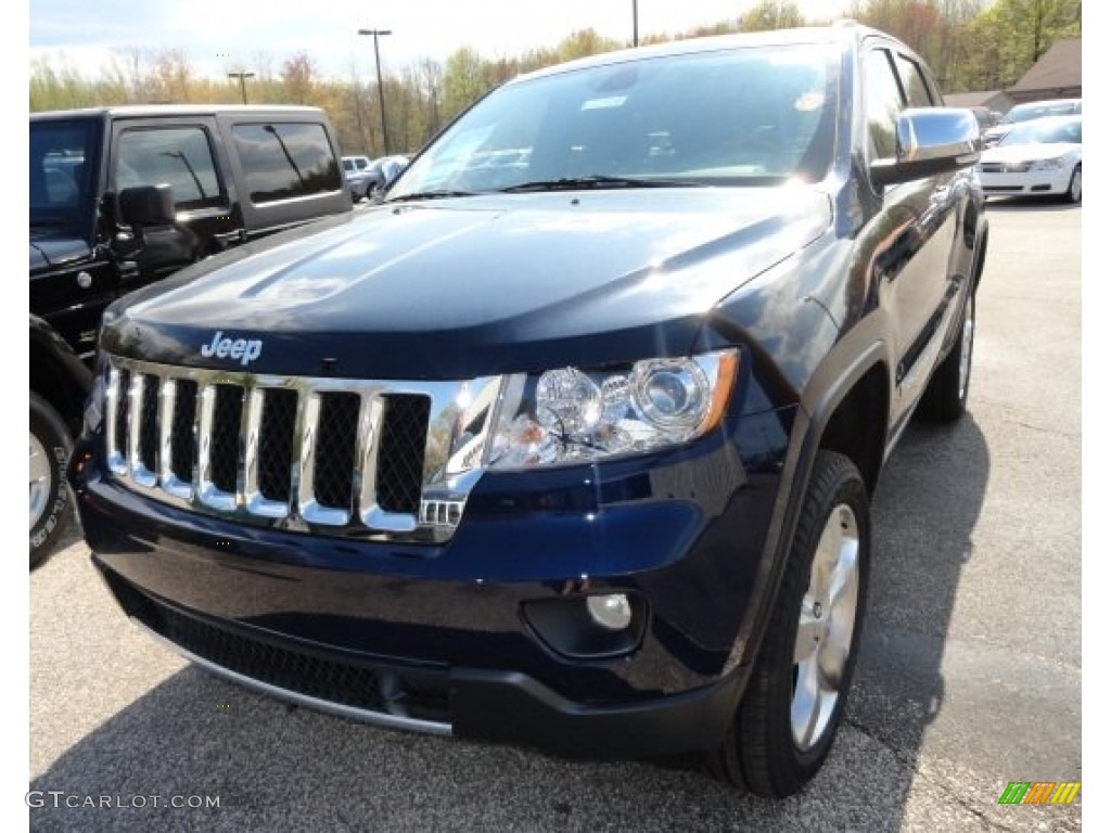 2012 Grand Cherokee Overland 4x4 - True Blue Pearl / Black photo #1