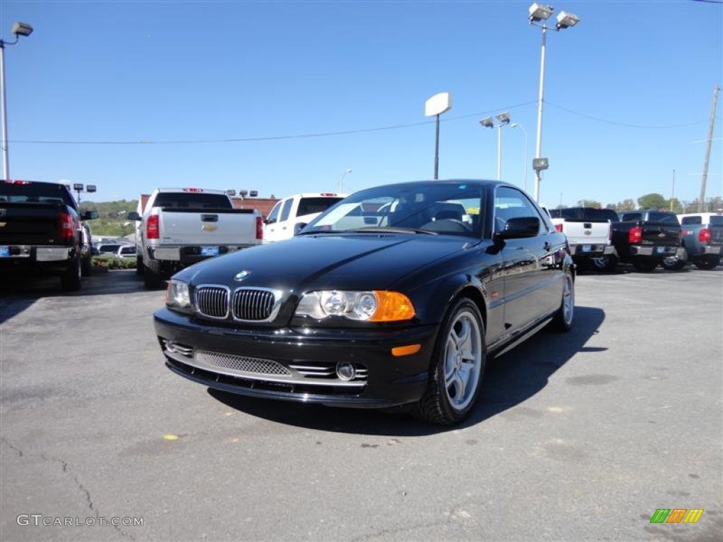 2001 3 Series 330i Convertible - Jet Black / Black photo #2