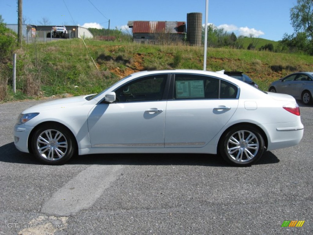 Satin White Pearl 2010 Hyundai Genesis 4.6 Sedan Exterior Photo #64057183