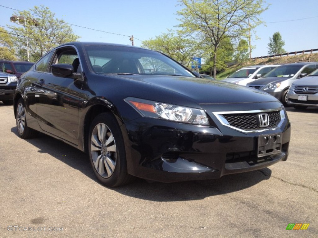 2010 Accord EX-L Coupe - Crystal Black Pearl / Black photo #7