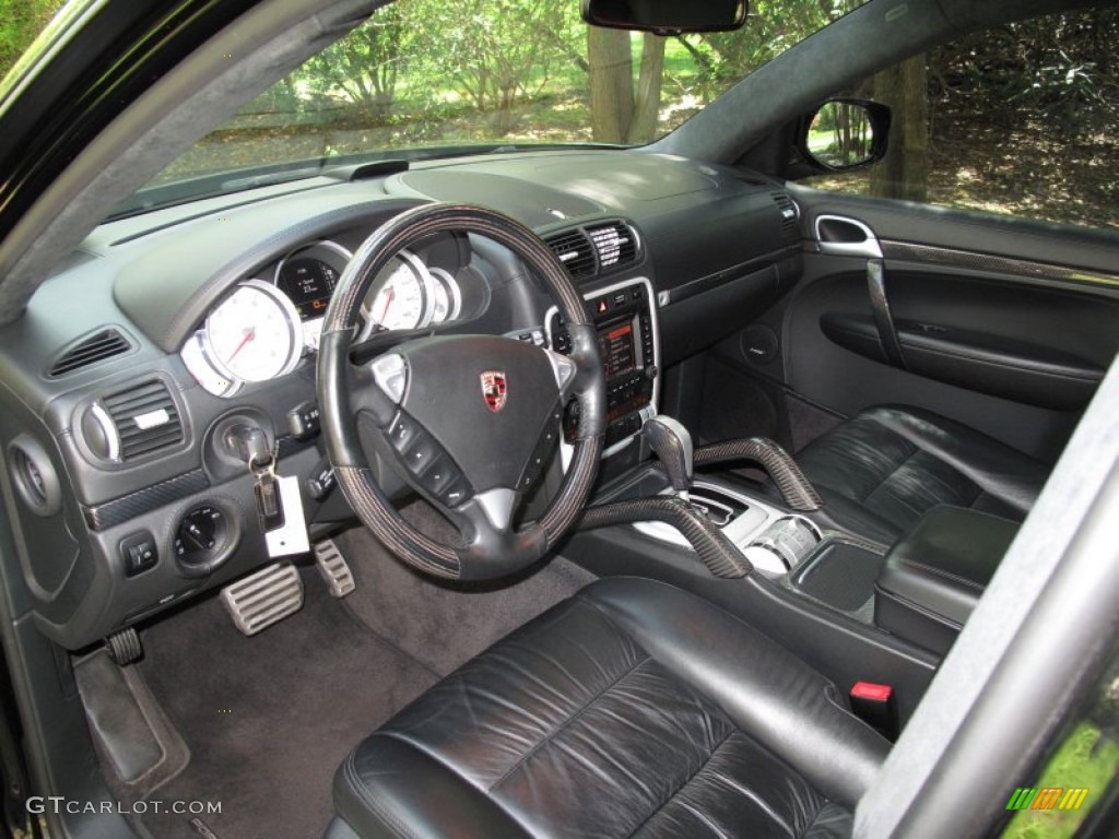 Black Interior 2008 Porsche Cayenne Turbo Photo #64061209