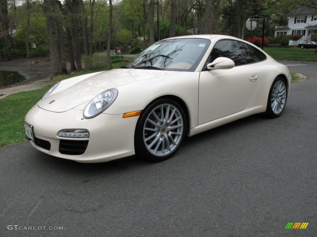 Cream White 2009 Porsche 911 Carrera S Coupe Exterior Photo #64061347