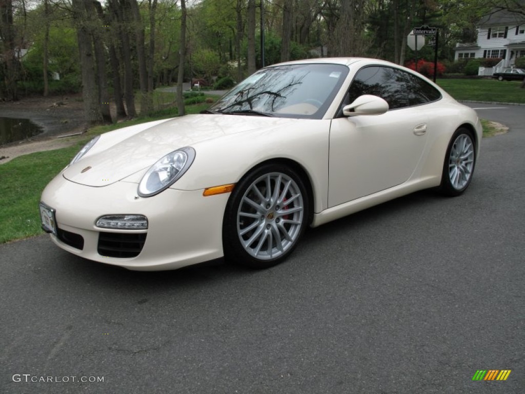 2009 911 Carrera S Coupe - Cream White / Natural Brown photo #1