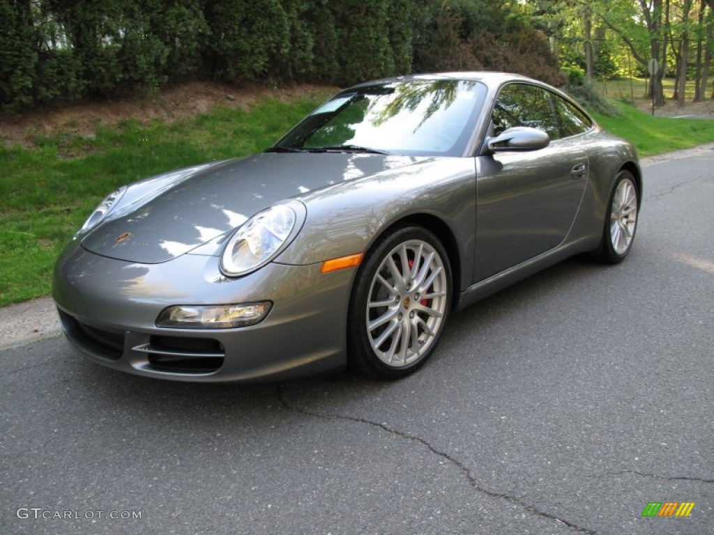 2008 911 Carrera S Coupe - Meteor Grey Metallic / Black photo #1