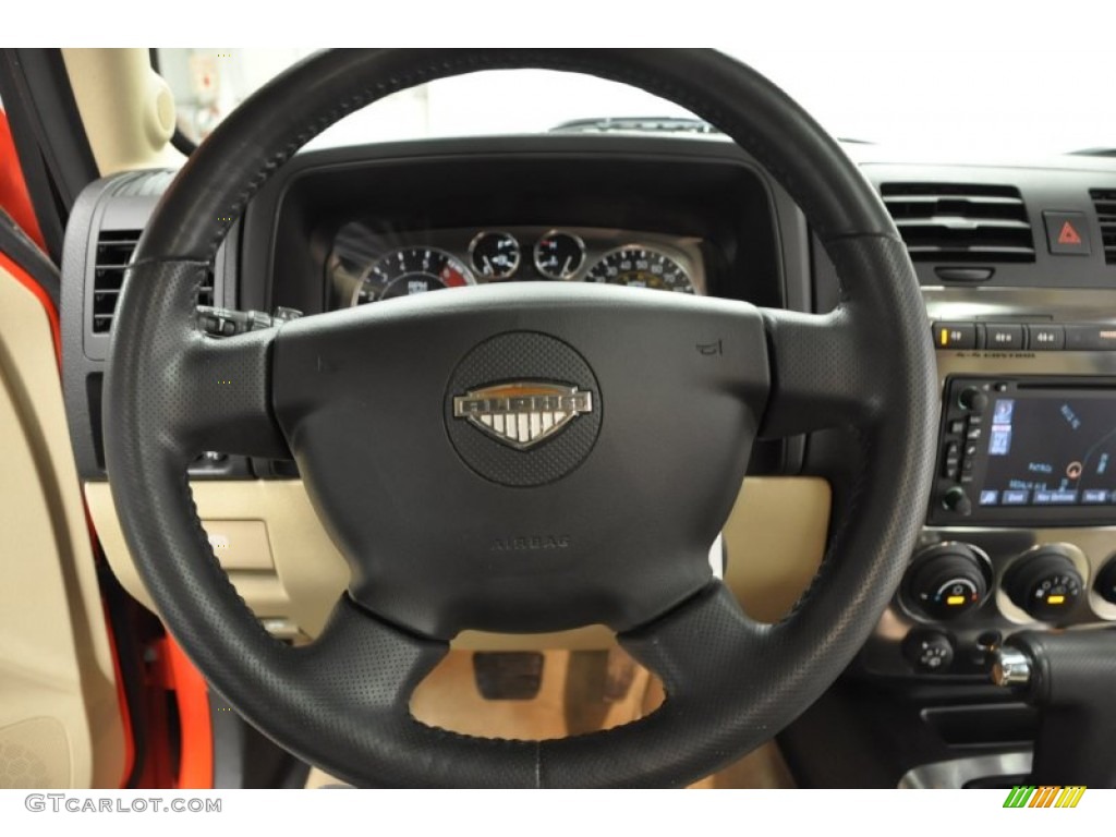 2008 Hummer H3 Alpha Light Cashmere/Ebony Steering Wheel Photo #64061722