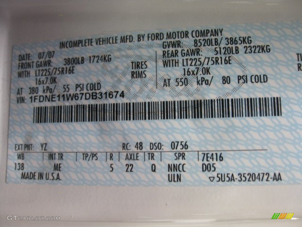 2007 Ford E Series Van E150 Passenger YZ Photo #64063235