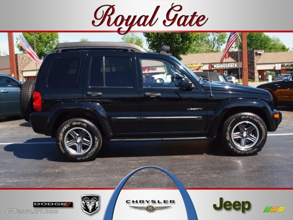 2004 Liberty Renegade 4x4 - Black Clearcoat / Dark Slate Gray photo #1