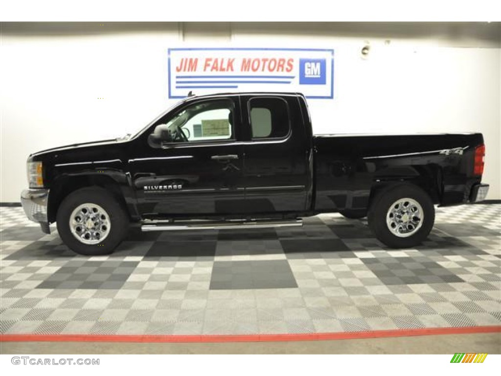 2012 Silverado 1500 LS Extended Cab 4x4 - Black / Dark Titanium photo #11