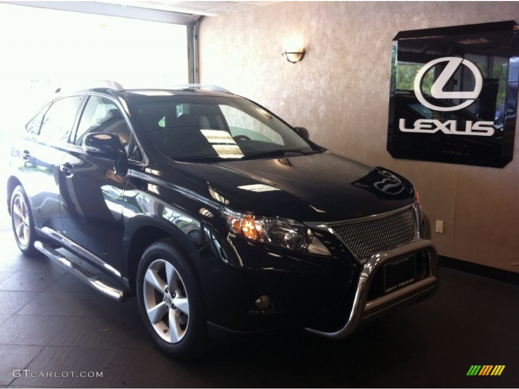 2010 RX 350 AWD - Obsidian Black / Black/Brown Walnut photo #1