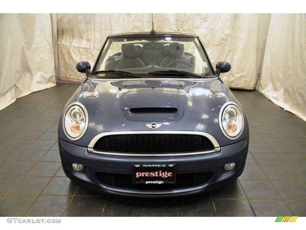 2009 Cooper S Convertible - Horizon Blue / Black/Grey photo #13