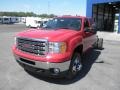 2012 Fire Red GMC Sierra 3500HD SLE Crew Cab 4x4 Dually Chassis  photo #3