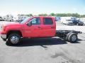 Fire Red - Sierra 3500HD SLE Crew Cab 4x4 Dually Chassis Photo No. 4