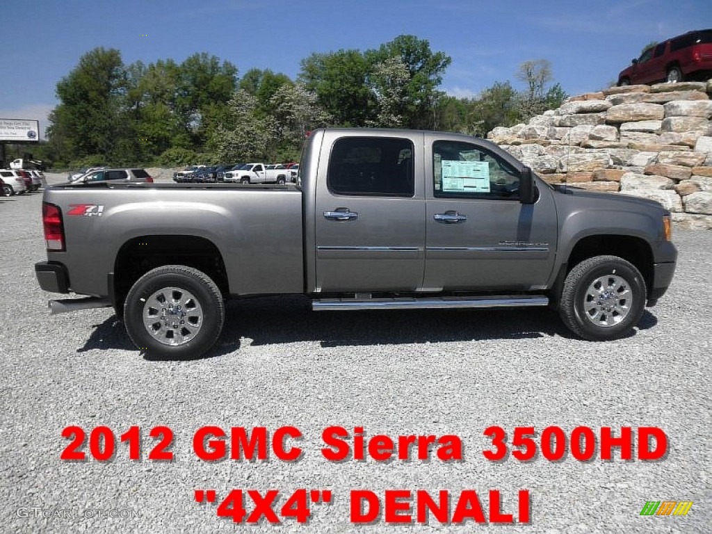 2012 Sierra 3500HD Denali Crew Cab 4x4 - Steel Gray Metallic / Ebony photo #1